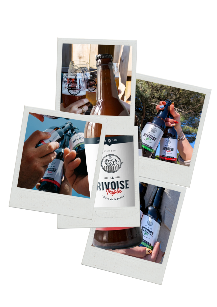 PHOTOS REFORMANT LA BOUTEILLE DE LA BIÈRE LA RIVOISE