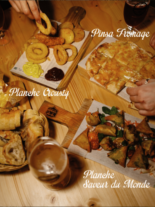 PLANCHES APÉRO DISPONIBLES AU BAR À BIÈRE LA CERVOISERIE